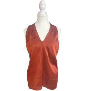Chelsea 28 Twist Neck Blouse Orange